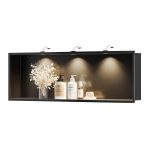 Neodrain Black Stainless Wall Niche with LED Light-0