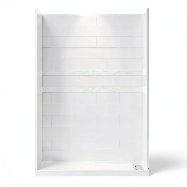 Shower Wall Panel Woodbridge Glossy White Set-0