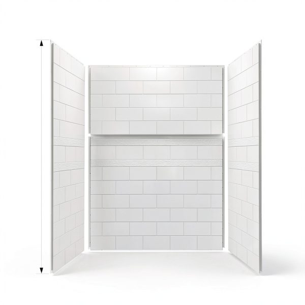 Shower Wall Panel Woodbridge Glossy White Set-5