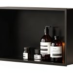 LIVIGLOW 24x12 Single Layer Shower Niche Powder Coated Black-0