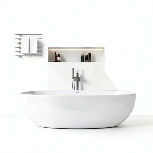 Uni-Green Shower Shelf with LED Light Black Modern-1