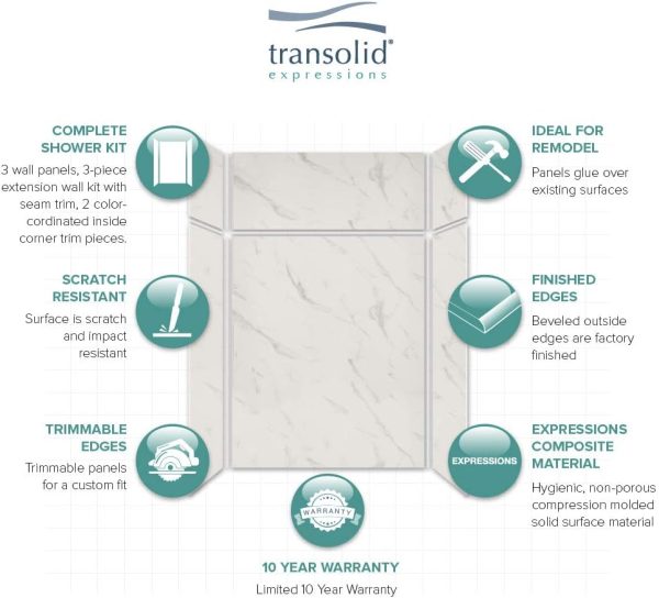 Bathtub Surround Transolid Molded Bianca-1