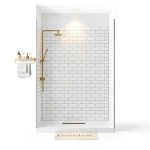 Shower Wall Panels Bathlink Solid Surface White-0