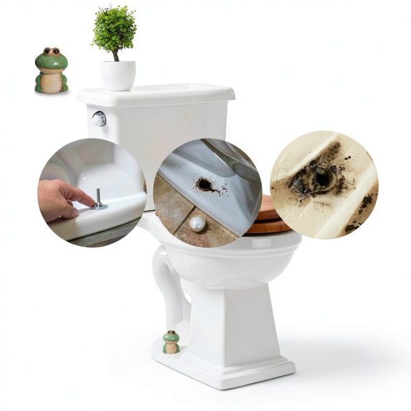 ROTUHEY Frog Ceramic Toilet Bolt Cap Green-5