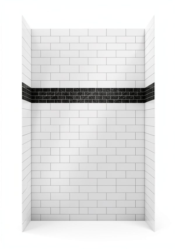 Shower Wall Panel Miseno SPC Rectangular White-0