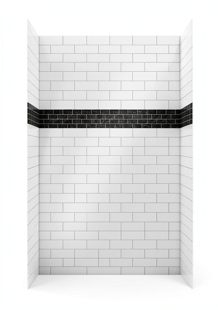 Miseno SPC shower wall panels installed in a modern bathroom