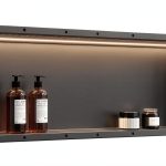 Uni-Green Shower Shelf with LED Light Black Modern-0