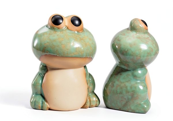 ROTUHEY Frog Ceramic Toilet Bolt Cap Green-2