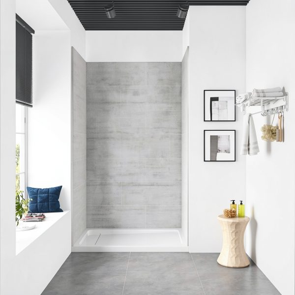 Ove Decors Grey Shower Wall Set for Bathroom-0