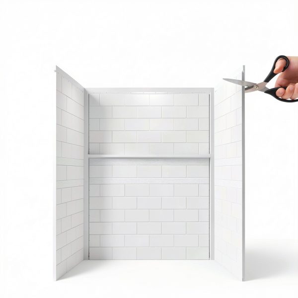 Shower Wall Panel Woodbridge Glossy White Set-6