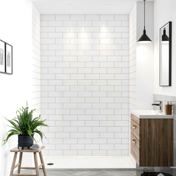 Shower Wall Panel Miseno SPC Rectangular White-2