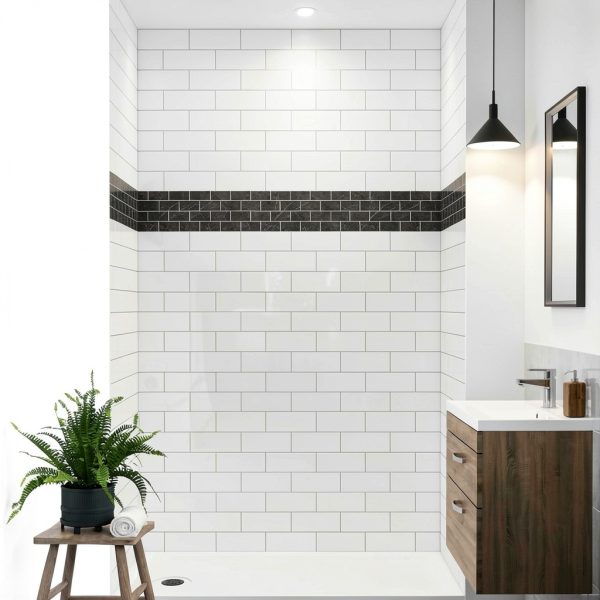 Shower Wall Panel Miseno SPC Rectangular White-1