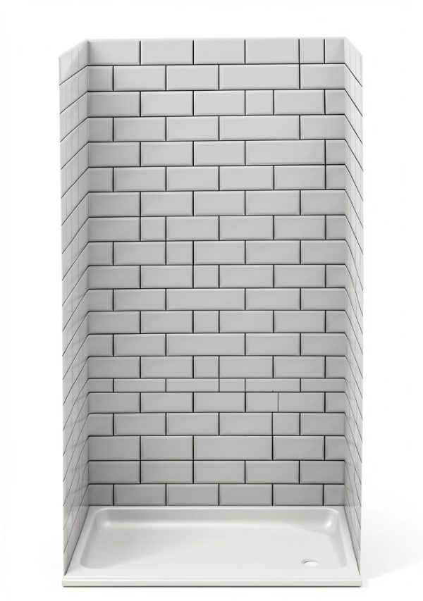 Shower Surround RecPro ABS Frameless Tile Design-1