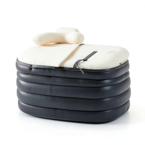Inflatable Bathtub Crossing King Portable Freestanding Spa Tub Gray-6