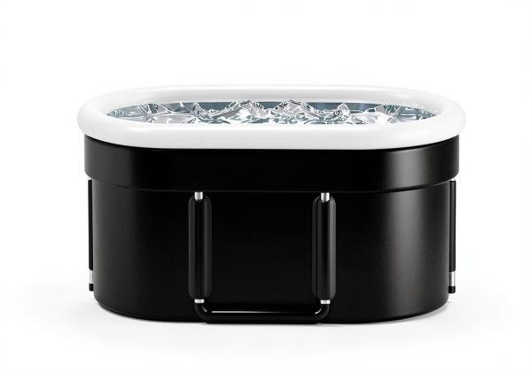 Ice Bath Tub Wxtkkom 132 Gallon XXL Oval Inflatable Plunge Tub Black-5