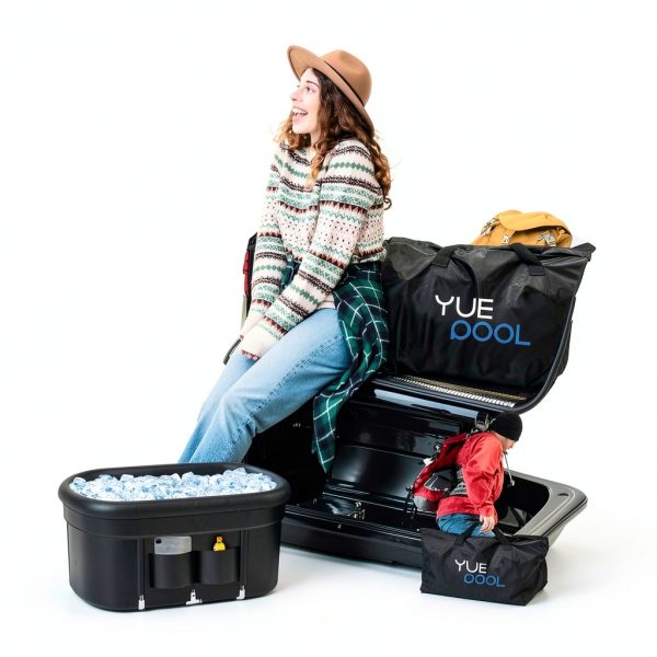 Ice Bath Tub YUEPOOL XL 140 Gallon Portable Freestanding Black Oval-5