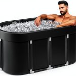 Ice Bath Tub Tomaje 129 Gal XL Oval Collapsible Plunge for Athletes-0