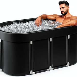 Ice Bath Tub Tomaje 129 Gal XL Oval Collapsible Plunge for Athletes-0