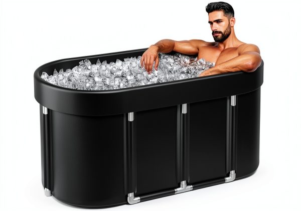 Ice Bath Tub Tomaje 129 Gal XL Oval Collapsible Plunge for Athletes-0