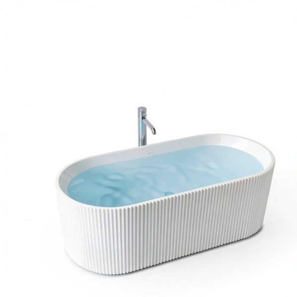 Acrylic Freestanding Bathtub GarveeHome White Modern 59 Inch-4