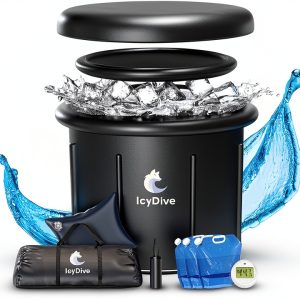 Cold Plunge Tub IcyDive 105GL Inflatable 5‑Layer Insulated – Black-0