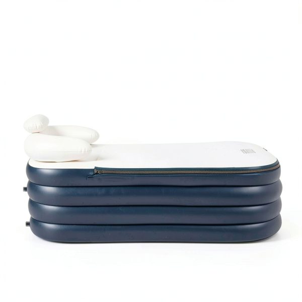 Inflatable Bathtub Crossing King Portable Freestanding Spa Tub Gray-4