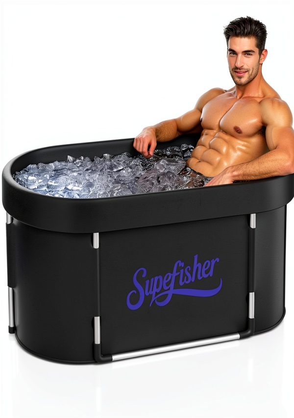 Ice Bath Tub Supefisher 129 Gal Oval Plunge Tub Insulated Cover-0