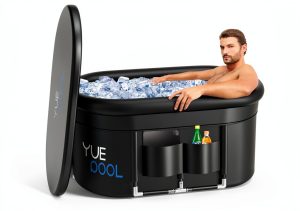 Ice Bath Tub YUEPOOL XL 140 Gallon Portable Freestanding Black Oval-0