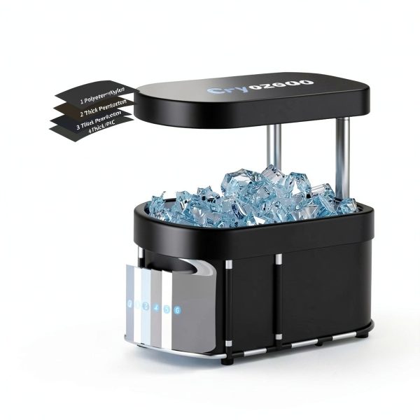 Upgrade XL 139 Gal Cold Plunge Ice Bath Tub Cryozeo Foldable Bathtub-4