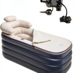 Inflatable Bathtub Crossing King Portable Freestanding Spa Tub Gray-0