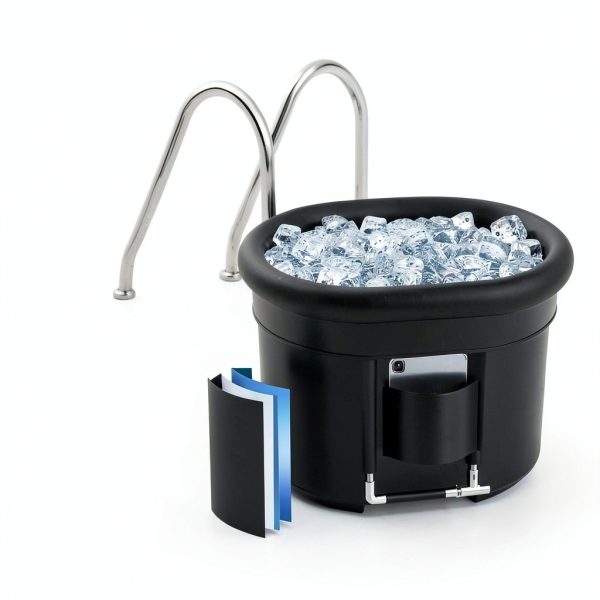 Ice Bath Tub YUEPOOL XL 140 Gallon Portable Freestanding Black Oval-2