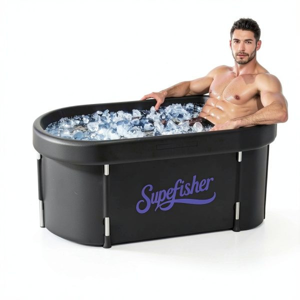 Ice Bath Tub Supefisher 129 Gal Oval Plunge Tub Insulated Cover-4