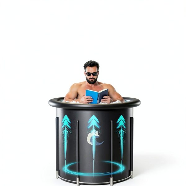 Cold Plunge Tub IcyDive 105GL Inflatable 5‑Layer Insulated – Black-5