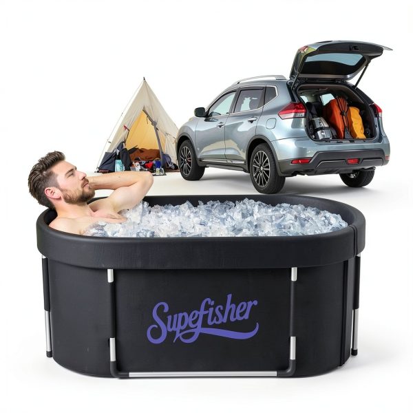 Ice Bath Tub Supefisher 129 Gal Oval Plunge Tub Insulated Cover-5