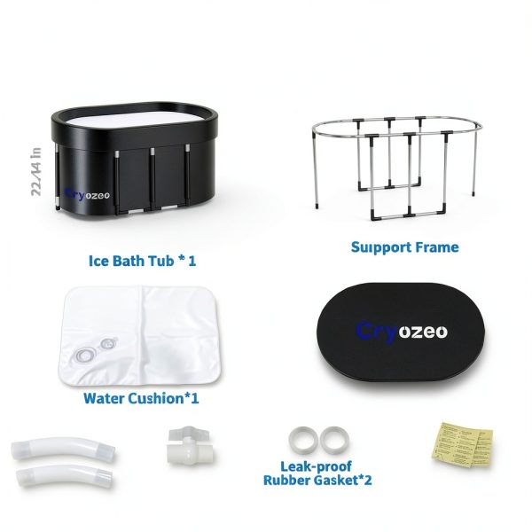 Upgrade XL 139 Gal Cold Plunge Ice Bath Tub Cryozeo Foldable Bathtub-6