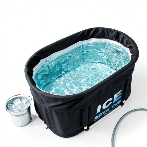 Oval Ice Bath Tub UINERAGI 130 Gallon Portable Cold Plunge-4