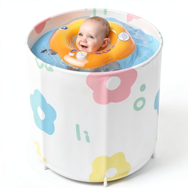 Portable Bathtub Genrenyen PVC Spa – Flower 27.5 Inch Insulated-3