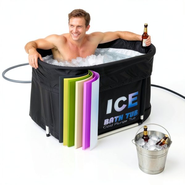 Oval Ice Bath Tub UINERAGI 130 Gallon Portable Cold Plunge-1