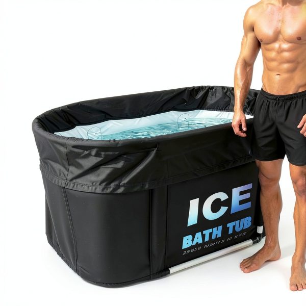Oval Ice Bath Tub UINERAGI 130 Gallon Portable Cold Plunge-2