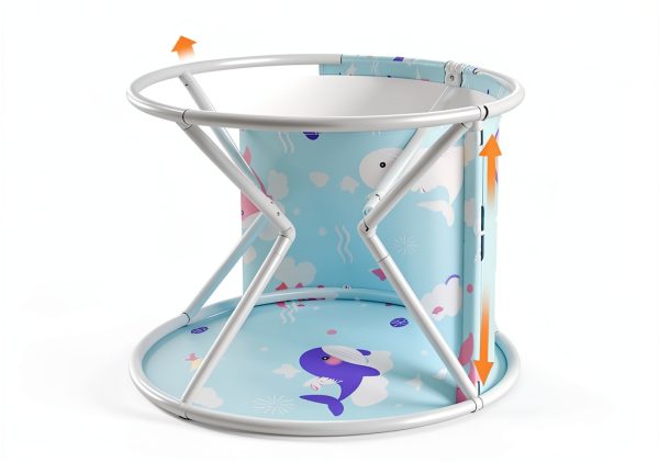 Portable Bathtub Onebook Foldable Spa Tub Ocean Blue 21.65x23.62in-3