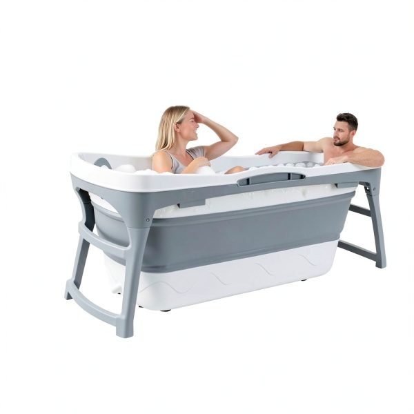 Portable Bathtub for Adult - Extra Large 56" Foldable Collapsible Tub-4