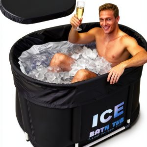 Oval Ice Bath Tub UINERAGI 130 Gallon Portable Cold Plunge-0