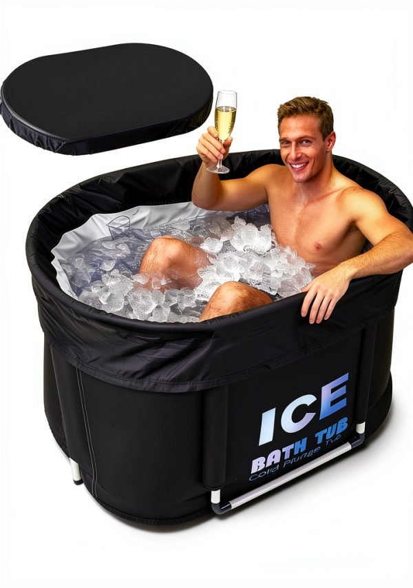 Oval Ice Bath Tub UINERAGI 130 Gallon Portable Cold Plunge-0