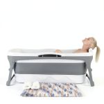 Portable Bathtub for Adult - Extra Large 56" Foldable Collapsible Tub-0