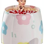 Portable Bathtub Genrenyen PVC Spa – Flower 27.5 Inch Insulated-0
